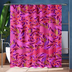 Bright Pink Confetti Storm Shower Curtain 60  X 72  (medium) 