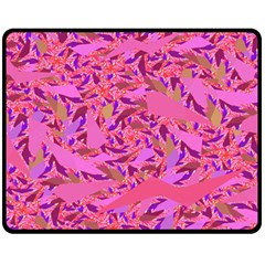 Bright Pink Confetti Storm Double Sided Fleece Blanket (medium)  by KirstenStar