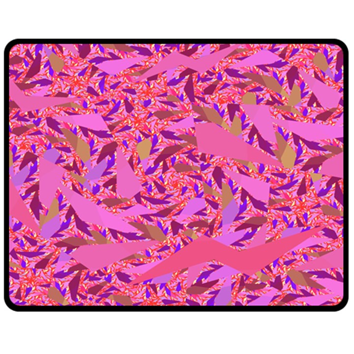 Bright Pink Confetti Storm Double Sided Fleece Blanket (Medium) 