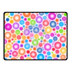 Candy Color s Circles Double Sided Fleece Blanket (small)  by KirstenStar