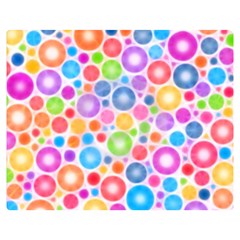 Candy Color s Circles Double Sided Flano Blanket (medium) 