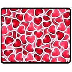 Candy Hearts Double Sided Fleece Blanket (medium) 