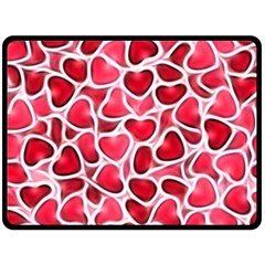 Candy Hearts Double Sided Fleece Blanket (large)  by KirstenStar