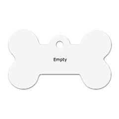 Black And White Zigzag Dog Tag Bone (one Side)