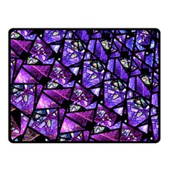  Blue Purple Shattered Glass Fleece Blanket (small)