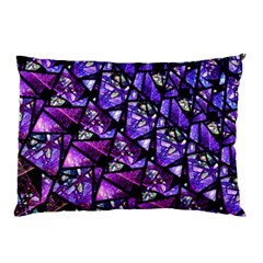  Blue Purple Shattered Glass Pillow Cases (two Sides)