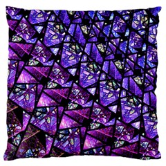  Blue Purple Shattered Glass Standard Flano Cushion Cases (one Side) 