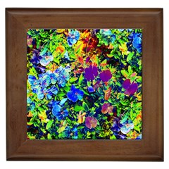 The Neon Garden Framed Tiles by rokinronda