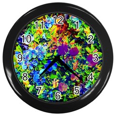 The Neon Garden Wall Clocks (black) by rokinronda