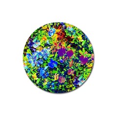 The Neon Garden Magnet 3  (round) by rokinronda