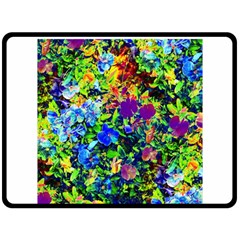 The Neon Garden Fleece Blanket (large)  by rokinronda