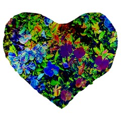 The Neon Garden Large 19  Premium Heart Shape Cushions