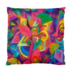 Colorful Floral Abstract Painting Standard Cushion Case (two Sides)