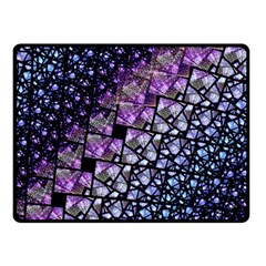 Dusk Blue And Purple Fractal Fleece Blanket (small) by KirstenStar