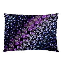 Dusk Blue And Purple Fractal Pillow Case (two Sides)