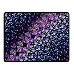 Dusk Blue And Purple Fractal Double Sided Fleece Blanket (small)