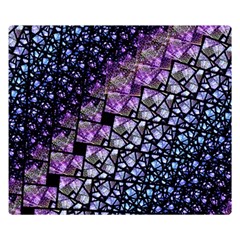 Dusk Blue And Purple Fractal Double Sided Flano Blanket (small) by KirstenStar