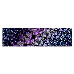 Dusk Blue And Purple Fractal Satin Scarf (oblong) by KirstenStar