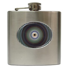 Colour Twirl Hip Flask (6 Oz)