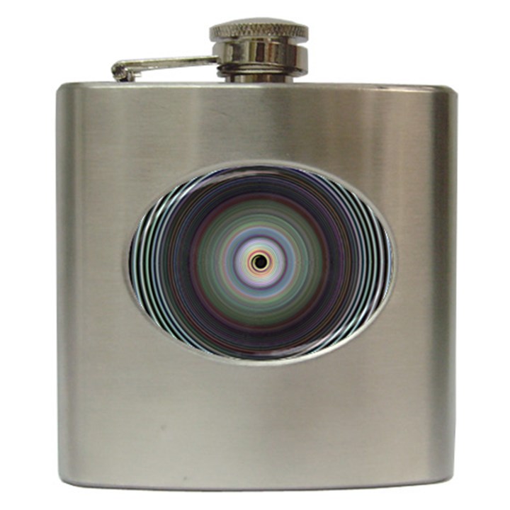 Colour Twirl Hip Flask (6 oz)