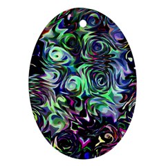 Colour Play Flowers Ornament (oval) 