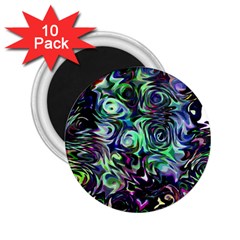 Colour Play Flowers 2 25  Magnets (10 Pack) 