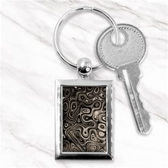 Tile Reflections Alien Skin Dark Key Chains (rectangle)  by InsanityExpressed