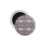 Oriental Geometric Floral Print 1.75  Magnets Front