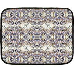 Oriental Geometric Floral Print Fleece Blanket (mini) by dflcprints