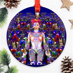 Robot Butterfly Ornament (round)  by icarusismartdesigns