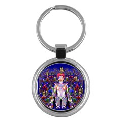 Robot Butterfly Key Chains (round)  by icarusismartdesigns