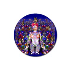 Robot Butterfly Magnet 3  (round) by icarusismartdesigns