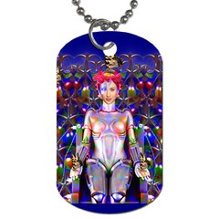 Robot Butterfly Dog Tag (one Side) by icarusismartdesigns