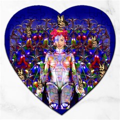 Robot Butterfly Jigsaw Puzzle (heart) by icarusismartdesigns