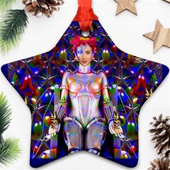 Robot Butterfly Star Ornament (two Sides)  by icarusismartdesigns