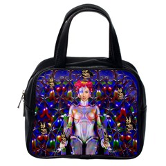 Robot Butterfly Classic Handbags (one Side)