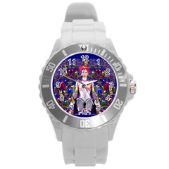 Robot Butterfly Round Plastic Sport Watch (l)