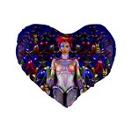 Robot Butterfly Standard 16  Premium Heart Shape Cushions Front