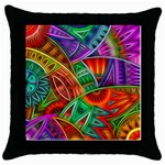 Happy Tribe Throw Pillow Cases (Black) Front