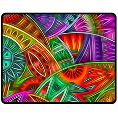 Happy Tribe Fleece Blanket (medium)  by KirstenStar