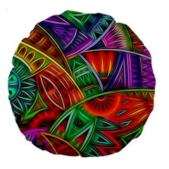 Happy Tribe Large 18  Premium Round Cushions