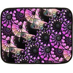 Hippy Fractal Spiral Stacks Fleece Blanket (mini)