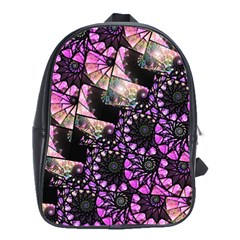 Hippy Fractal Spiral Stacks School Bags(large) 