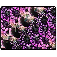 Hippy Fractal Spiral Stacks Double Sided Fleece Blanket (medium) 