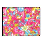 Hippy Peace Swirls Double Sided Fleece Blanket (Small)  45 x34  Blanket Front