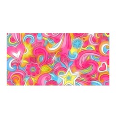 Hippy Peace Swirls Satin Wrap