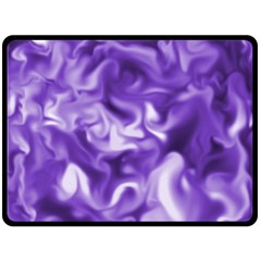 Lavender Smoke Swirls Fleece Blanket (large) by KirstenStar