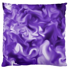 Lavender Smoke Swirls Large Cushion Case (two Sides)