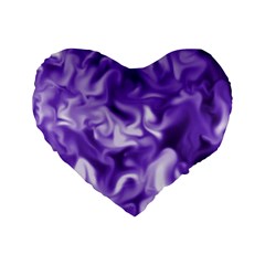 Lavender Smoke Swirls Standard 16  Premium Heart Shape Cushion 