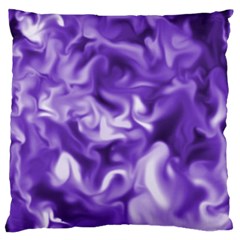 Lavender Smoke Swirls Large Flano Cushion Case (two Sides)